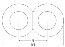 Prise double RJ45 bakelite blanche (100726)