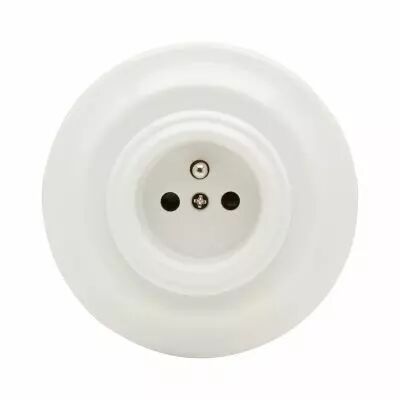 Prise encastrable en porcelaine blanche - Gamme Retrocharm