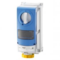 Prises verticales tanches avec interrupteur de verrouillage et base porte-fusibles - 50-60hz
