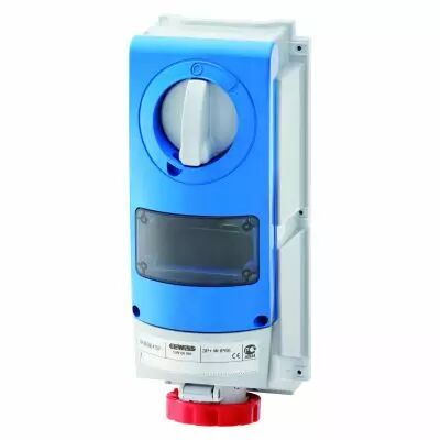 Prise fixe vertical sans interrupteur de blocage - sans fond �tanche - pour le montage d\'appareils modulaires - pour utilisation