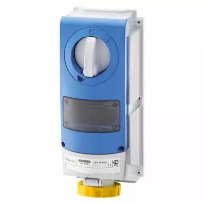 Prise fixe vertical sans interrupteur de blocage - sans fond �tanche - pour le montage d\'appareils modulaires - pour utilisation