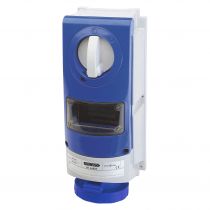 Prise fixe vertical sans interrupteur de blocage - sans fond étanche - pour utilisation sèvére - 2p+t 32a 230v 6h cbf - ip66 (GW