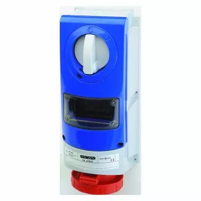 Prise fixe vertical sans interrupteur de blocage - sans fond �tanche - pour utilisation s�v�re - 2p+t 32a 400v 9h cbf - ip66 (GW