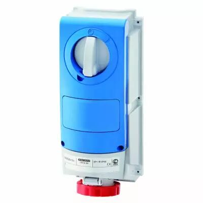 Prise fixe vertical sans interrupteur de blocage - sans fond �tanche - pour utilisation s�v�re - 3p+t 32a 380-400v 3h - ip66 (GW