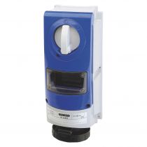 Prise fixe vertical sans interrupteur de blocage - sans fond étanche - pour utilisation sèvére - 3p+t 16a 500v 7h cbf - ip66 (GW