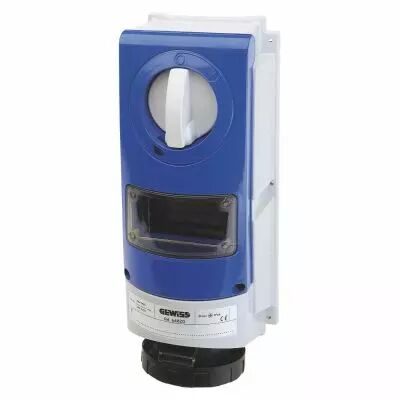 Prise fixe vertical sans interrupteur de blocage - sans fond �tanche - pour utilisation s�v�re - 3p+n+t 16a 500v 7h cbf - ip66 (