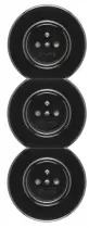 Prise française bakelite avec terre noire (175833)