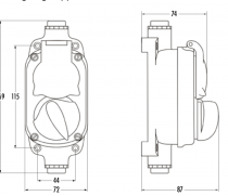 Prise garage apparente ip20 bakelite (100295)