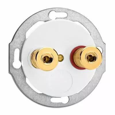 Prise haut parleur WBT Porcelaine blanche (100741)