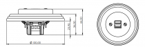 Prise HDMI + prise RJ45 UTP Cat 6 en porcelaine blanche de la collection Garby Colonial de Fontini (31728172)