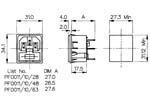 Prise iec chassis male 2 poles + terre /pf tir e3 c6,3