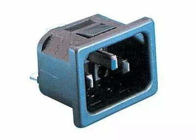 Prise iec chassis male 2 poles + terre e1,5 c6,3