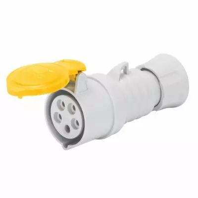 Prise mobile droite prot�g�e - 3p+n+t 32a 110 v 4h- montage et c�blage rapides (GW62014FH)
