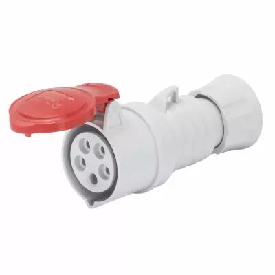 Prise mobile droite prot�g�e  IP44 3P+T 16A 380/440V 3H (GW62712H)