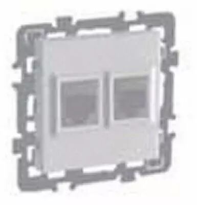 Prise rj 45 double cat 6 stp grade 3 (multim�dia) multi-services + enjoliveur + cache peinture