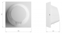 Prise RJ45 Cat.6 UTP blanche monobloc de la collection Neo de Fontini (28702052)