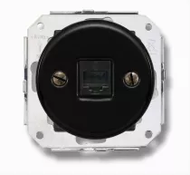 Prise RJ45 UTP Cat 6 en porcelaine noire de la collection Garby Colonial de Fontini (31702272)