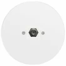 Prise SAT (1 connecteur F femelle) compléte avec cadre en verre blanc (DSR 99-00-0-00-U-1-30)