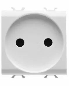 Prise standard fran�ais 250v ac - 2p+t 16a - 2 modules - blanc - chorus