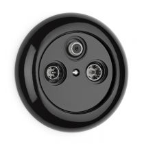 prise TV - SAT  THPG porcelaine noire (174036)