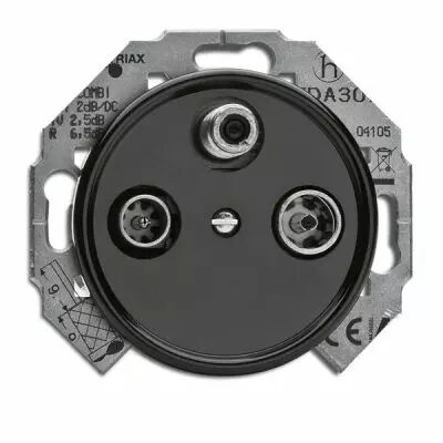 Prise TV-FM- SAT bakelite noire (100724)