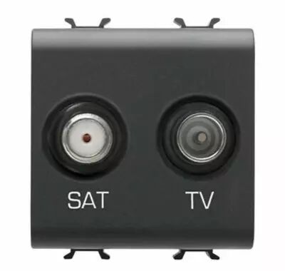 Prise tv-sat - directe - 2 modules - noir - chorus