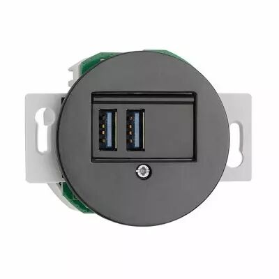 prise USB THPG Porcelaine noire (174038)