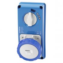 Prise verticale étanche Sans fond et avec Disjoncteur magnetothermique.3P+N+T 32A 230V9H MT60C IP67 (GW66167N)