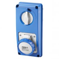 Prises verticales étanches avec interrupteur de verrouillage 50/60hz sans fonc (IEC309) (IP55)2p+t 16a 230v 6h sbf (GW66304N)