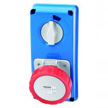 Prises verticales étanches avec interrupteur de verrouillage 50/60hz sans fonc (IEC309) (IP55)3p+t 16a 400v 6h sbf (GW66308N)