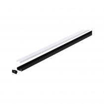 Profilé de strip LED Base Diffuseur blanc 2m Noir (78901)