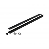Profilé de strip LED Base Diffuseur noir 1m Noir (70522)
