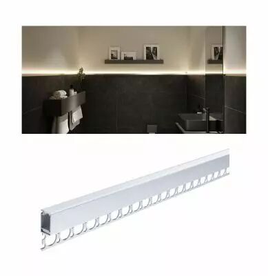Profil� Encastr� LumiTiles Top 1m avec diffuseur Alu anodis�/Satin (78404)