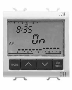 Programmateur �lectronique jurnalier/hebdomadaire - 230v ac 50/60hz - 2 modules - blanc - chorus