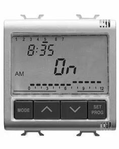 Programmateur �lectronique jurnalier/hebdomadaire - 230v ac 50/60hz - 2 modules - titane - chorus