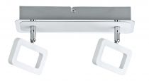 Projecteur Frame LED 2-source blanc/chrome fourni avec ampoule 2x4,5 W (66639)