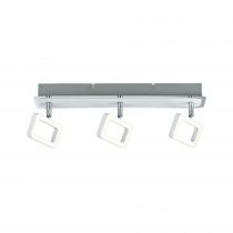 Projecteur Frame LED 3-source blanc/chrome fourni avec ampoule 3x4,5 W (66640)