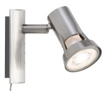 Projecteur Teja 1-spot nickel satiné sans ampoule, max. 10W GU10 (66698)