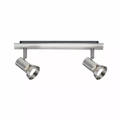 Projecteur Teja 2-spots nickel satin� sans ampoule, max. 10W GU10 (66699)