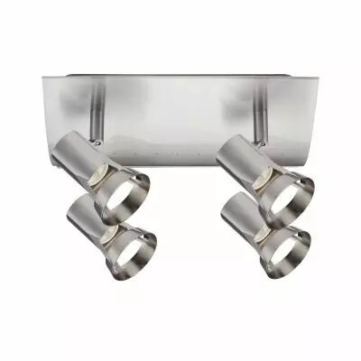 Projecteur Teja 4-spots nickel satin� sans ampoule, max. 10W GU10 (66701)