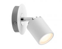 Projecteur Tube 1-spot blanc/chrome sans ampoule, max. 10W GU10 (66717)