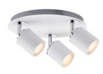Projecteur Tube 3-spot blanc/chrome sans ampoule, max. 10W GU10 (66719)