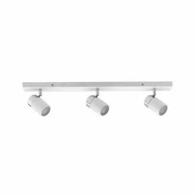 Projecteur Zyli 3-spots pat�re blanc/chrome sans ampoule, max. 10W GU10 (66713)