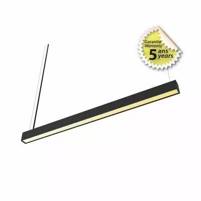 PROLINE LINEAIRE PRISMATIQUE 1150MM 40W 2CCT DIM DALI NOIR UGR<19 5ANS (100697)