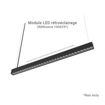 PROLINE REFLECTEUR LINEAIRE 1200MM 24W 2CCT NOIR UGR<19 5ANS (100699)