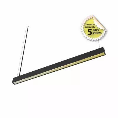 PROLINE REFLECTEUR LINEAIRE 1500MM 30W 2CCT DALI NOIR UGR<19 5ANS (100701)