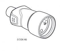 Prolongateur - 16 A - caoutchouc - sortie droite - IP 44 - IK 08 - câble Ø2,5 mm²