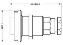 Prolongateur etanche ip 68 contact bnc 50 ohm