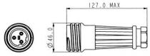 Prolongateur etanche ip68 femelle 2 contacts