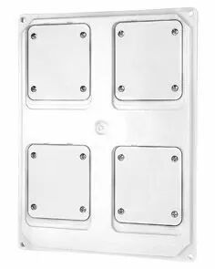 Qmc16/63 - panneau pr�d�coup� - 2 prises verrouill�es verticales 16/32a ip44 - blanc